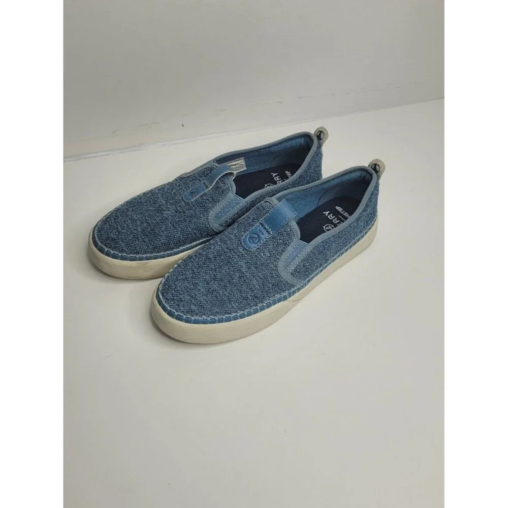 Sperry Women's Breaker Plushstep Slip-On blue boat casual shoes size 8